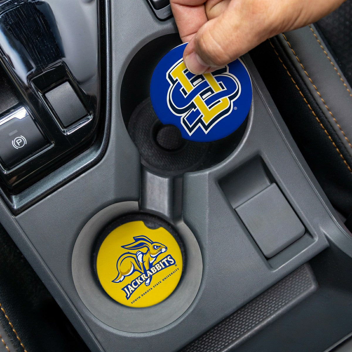 South Dakota State University Car Coaster Set, 2pc, Collegiate, Home