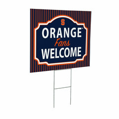 Syracuse University Coroplast Yard Sign, "Fans Welcome", Collegiate, Home