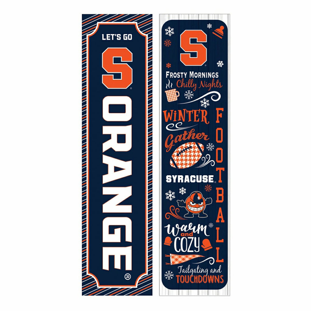 Syracuse University 46" Double Sided Leaner, Winter Seasonal, Collegiate, Home