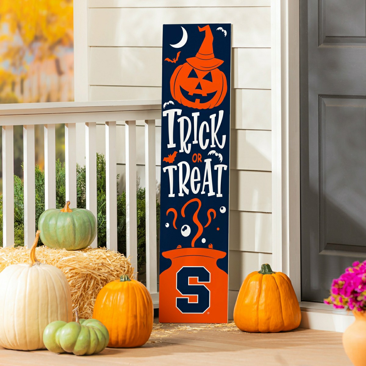 Syracuse University 47" Double Sided Leaner, Halloween, Collegiate, Home