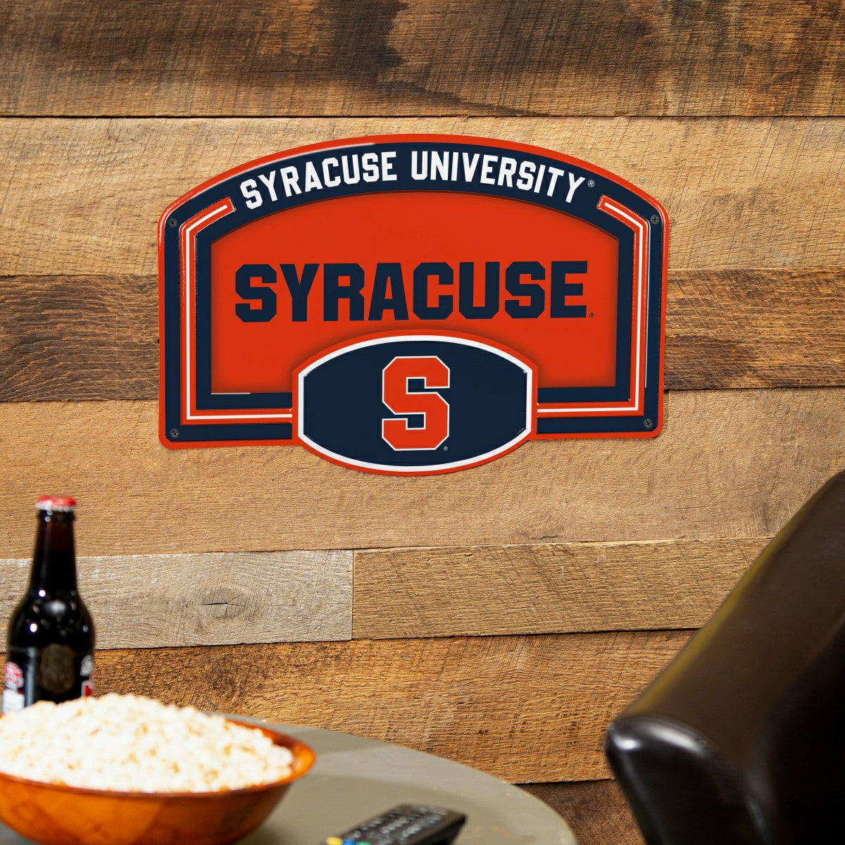 Syracuse University USA Embossed Steel Wall Sign, 11" x 17", Collegiate, Home