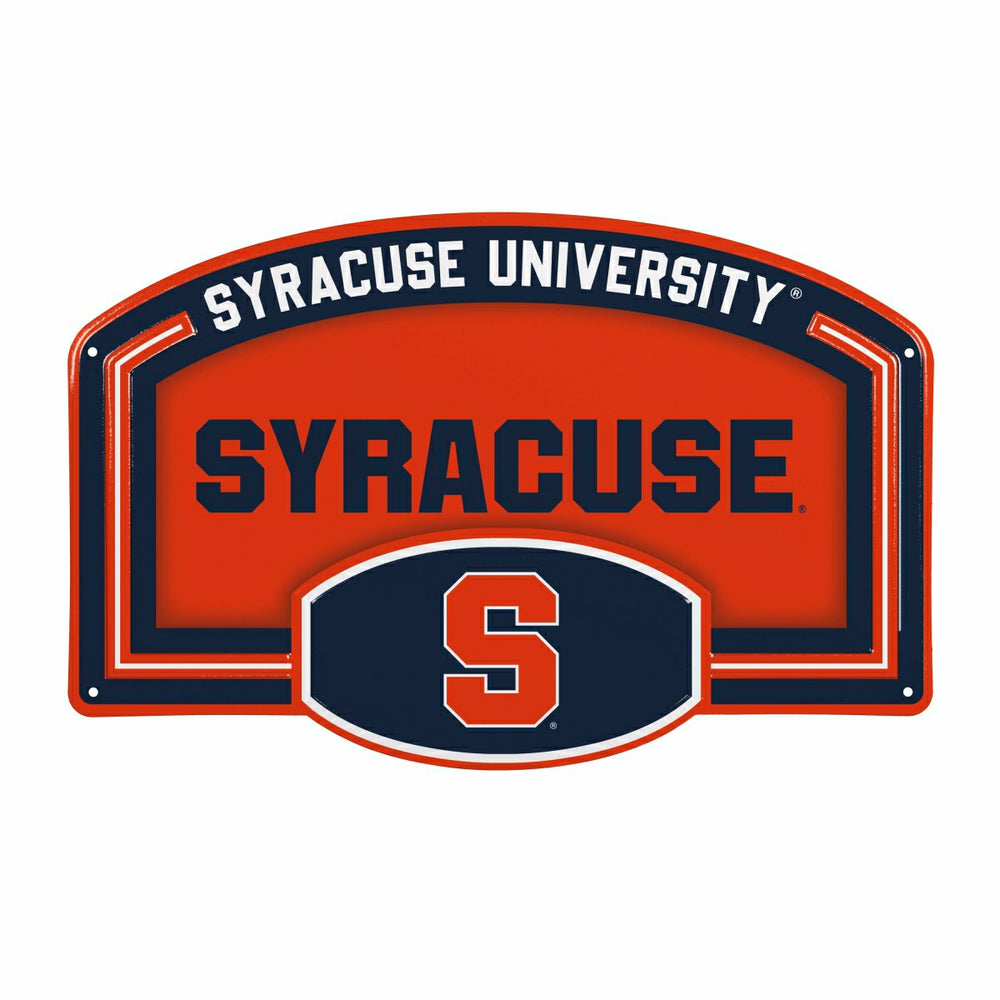 Syracuse University USA Embossed Steel Wall Sign, 11" x 17", Collegiate, Home