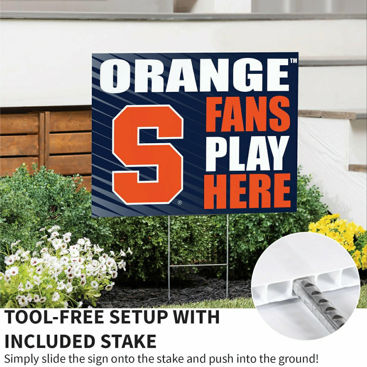 Syracuse University Coroplast Yard Sign "Fans Play Here", Collegiate, Home