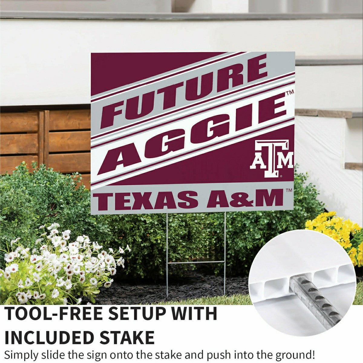 Texas A&M Coroplast Yard Sign, Future Student, Collegiate, Home