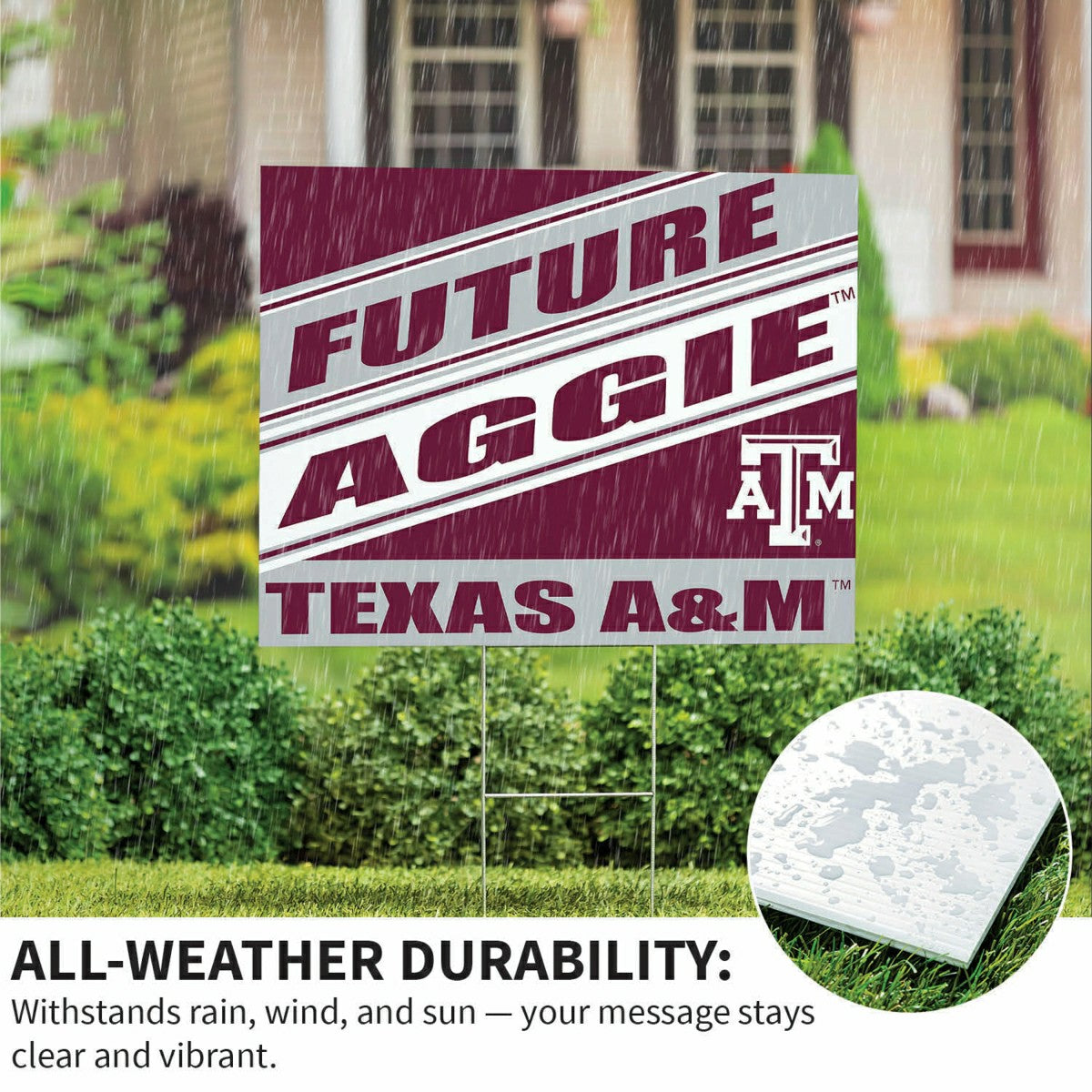 Texas A&M Coroplast Yard Sign, Future Student, Collegiate, Home