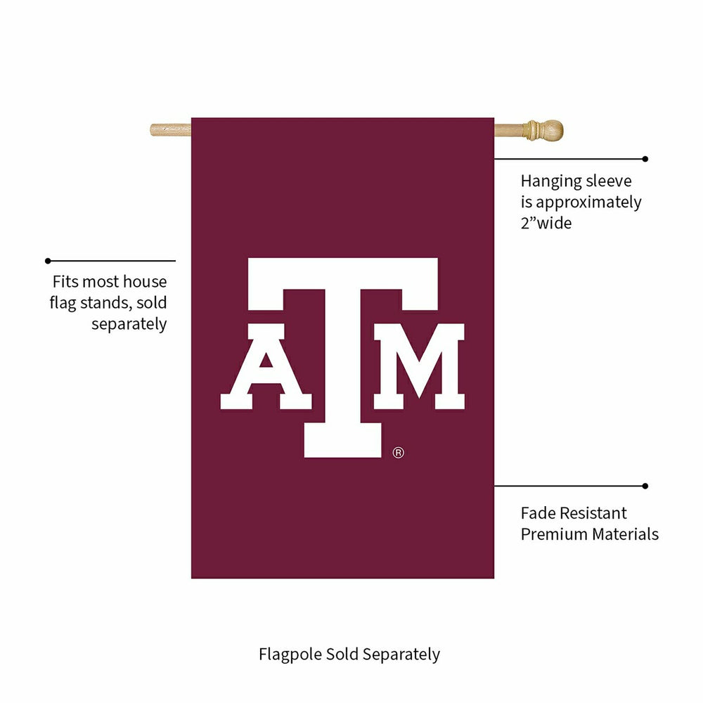 Applique Flag, Reg, Texas A&M, Collegiate, Home