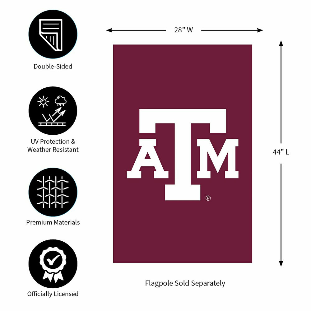 Applique Flag, Reg, Texas A&M, Collegiate, Home