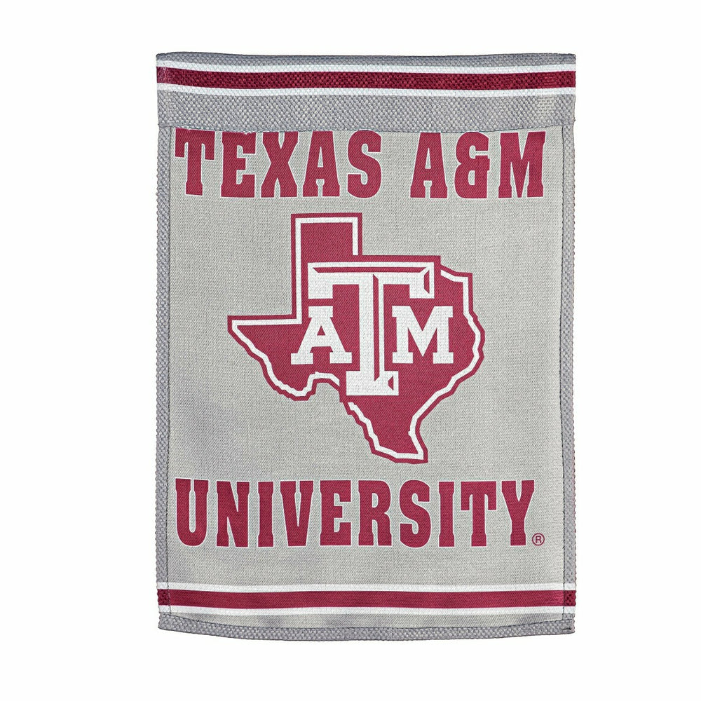 Embossed Suede Flag, House Size, Texas A&M, Collegiate, Home