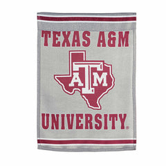Embossed Suede Flag, House Size, Texas A&M, Collegiate, Home