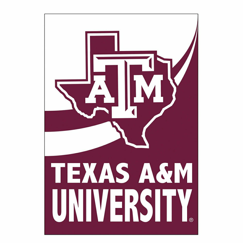 Texas A&M Burlap Flag House Size, Collegiate, Home