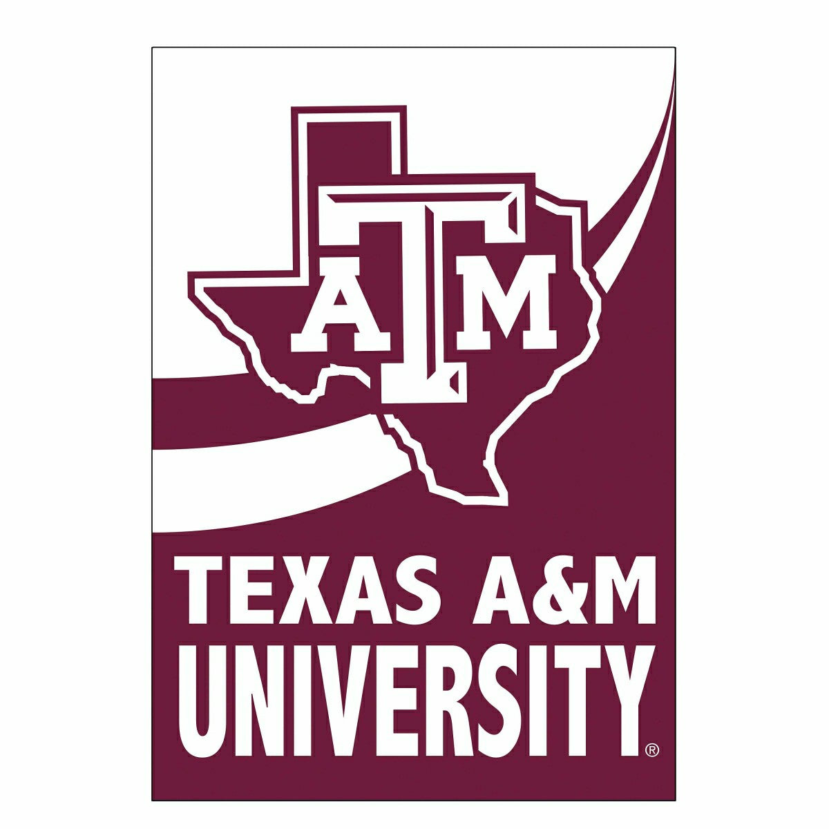 Texas A&M Burlap Flag House Size, Collegiate, Home