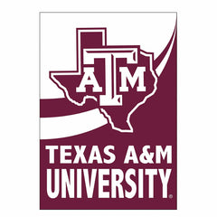 Texas A&M Burlap Flag House Size, Collegiate, Home