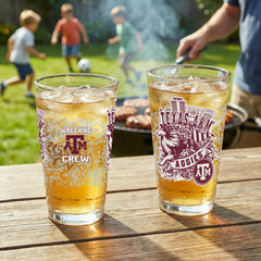 Texas A&M 16oz Glass pint, Set of 2, Collegiate, Home