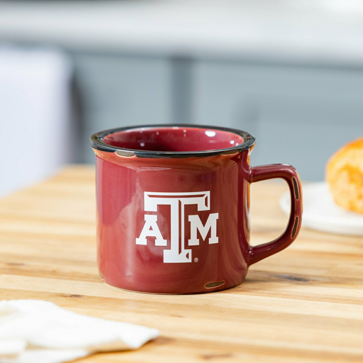 Texas A&M Ceramic Camp Cup with Enamel Finish, 14oz, Collegiate, Home