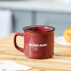 Texas A&M Ceramic Camp Cup with Enamel Finish, 14oz, Collegiate, Home