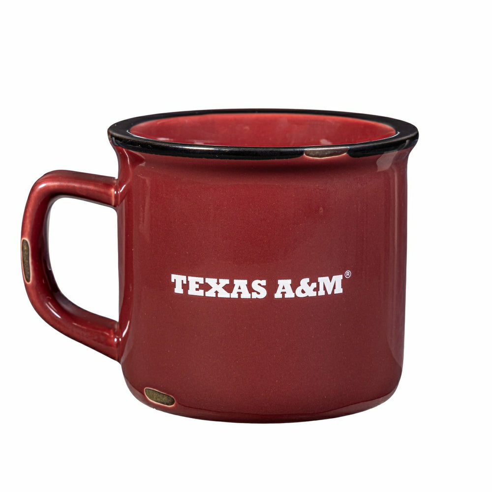Texas A&M Ceramic Camp Cup with Enamel Finish, 14oz, Collegiate, Home
