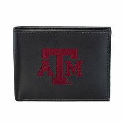 Texas A&M Black Bi-Fold Embroidered Wallet, Collegiate, Home