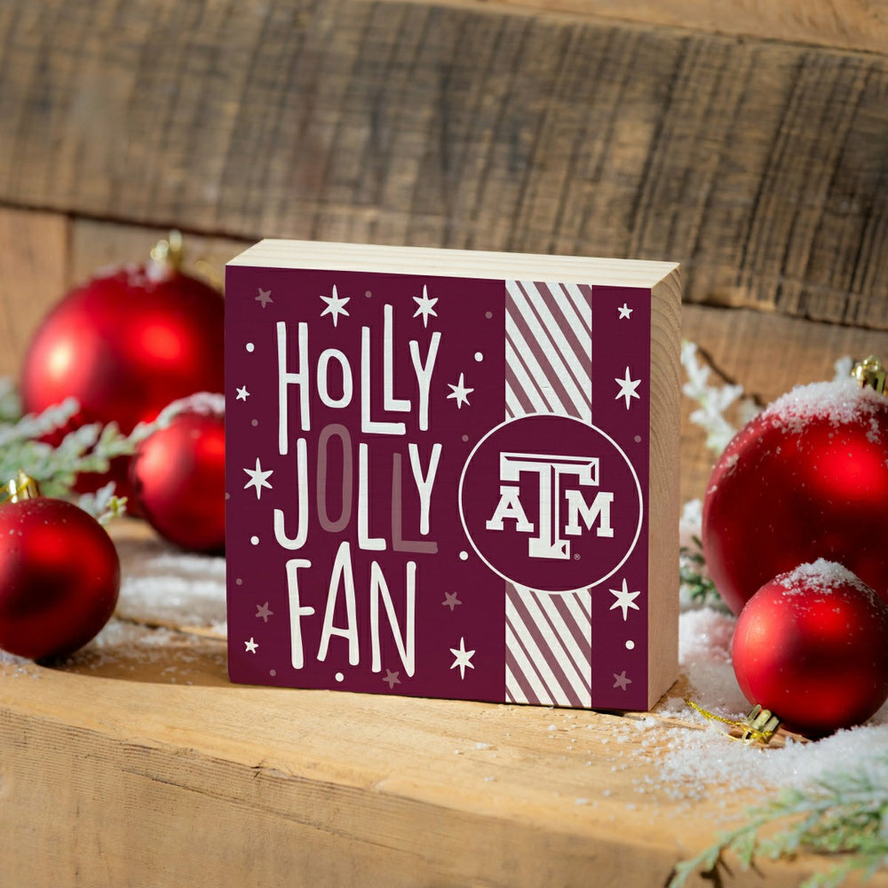 Texas A&M Block, Holiday, 6x6, Collegiate, Home