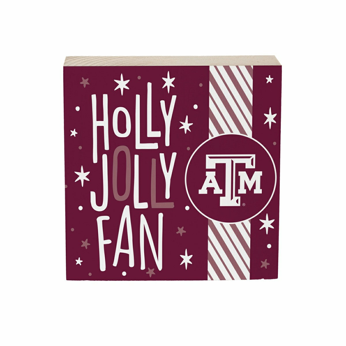 Texas A&M Block, Holiday, 6x6, Collegiate, Home