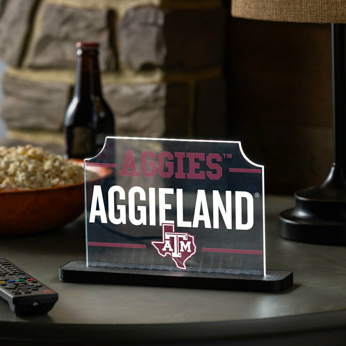 Texas A&M College Rectangle Desklite LED Decor, Collegiate, Home