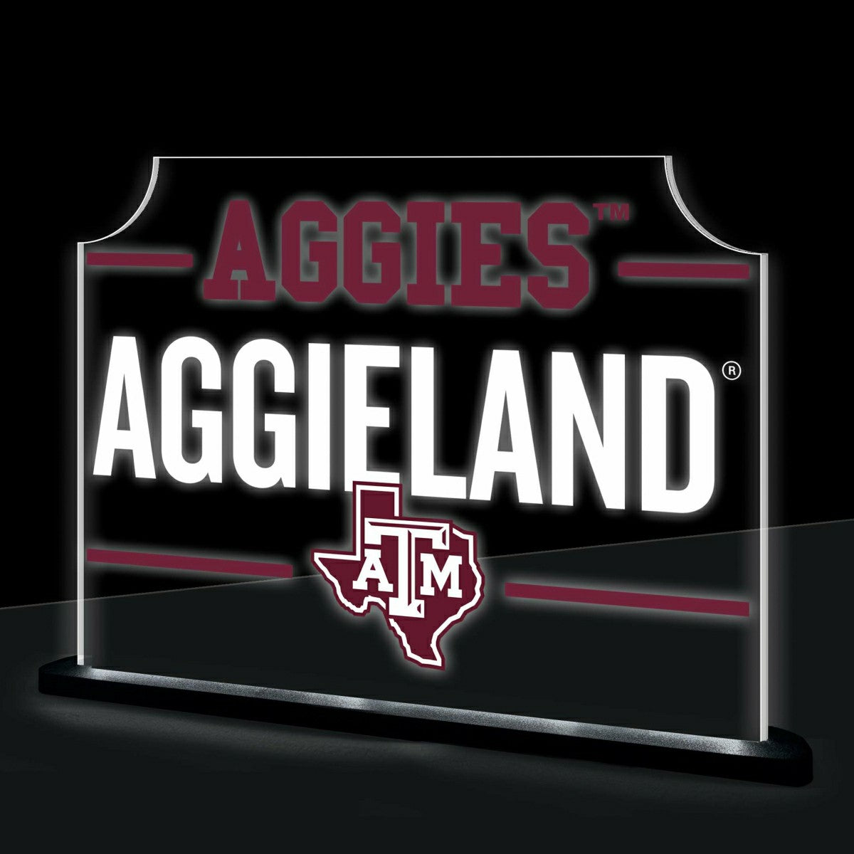 Texas A&M College Rectangle Desklite LED Decor, Collegiate, Home