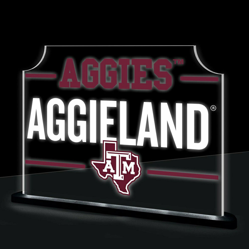 Texas A&M College Rectangle Desklite LED Decor, Collegiate, Home