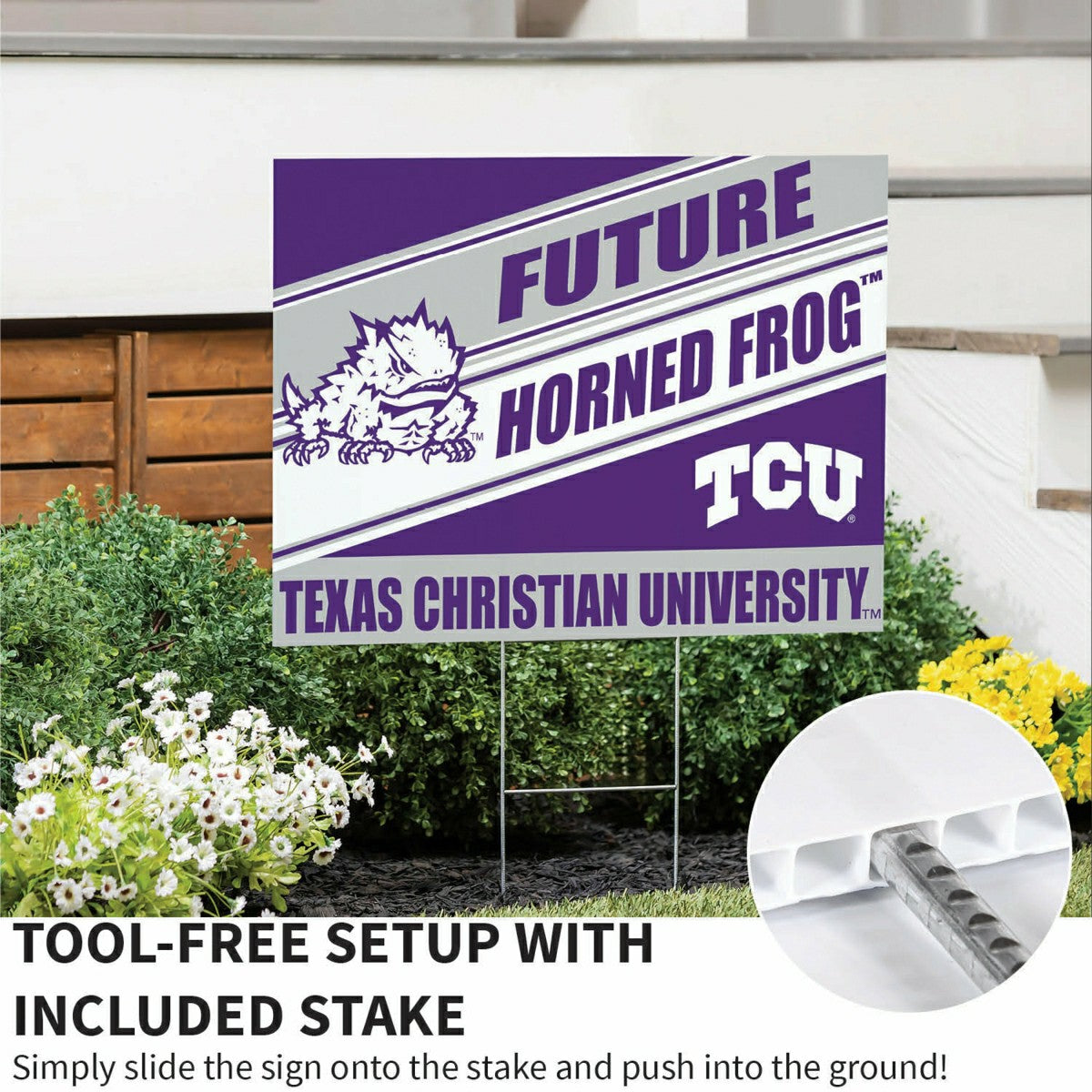 Texas Christian University Coroplast Yard Sign, Future Student, Collegiate, Home