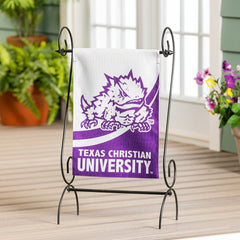 Texas Christian University Burlap Flag GDN Size, Collegiate, Home