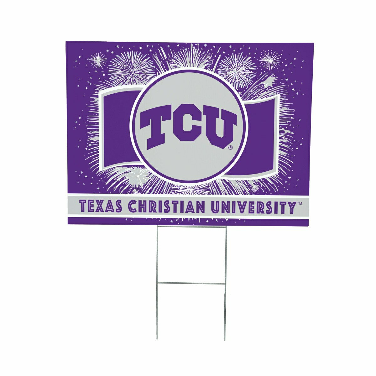 Texas Christian University Yard Sign, Patriotic, Collegiate, Home