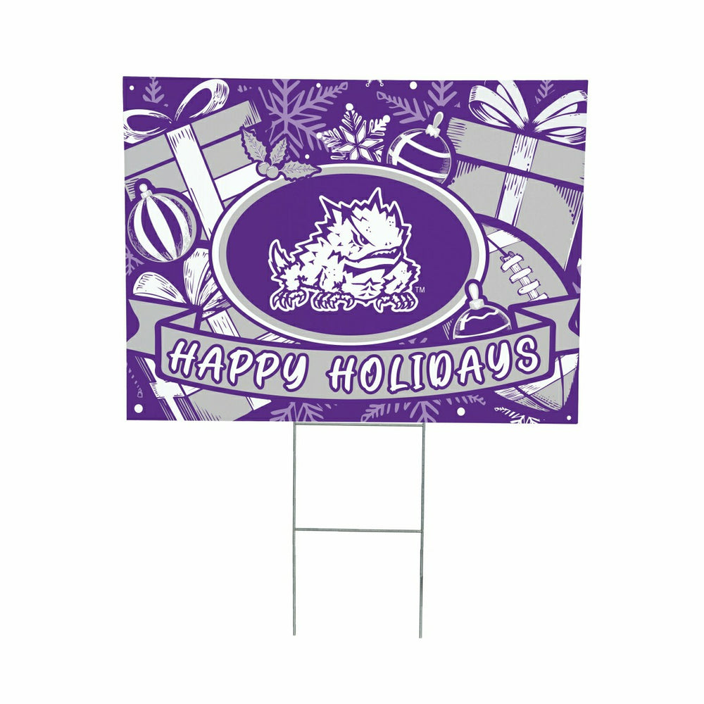 Texas Christian University Yard Sign, Holiday, Collegiate, Home