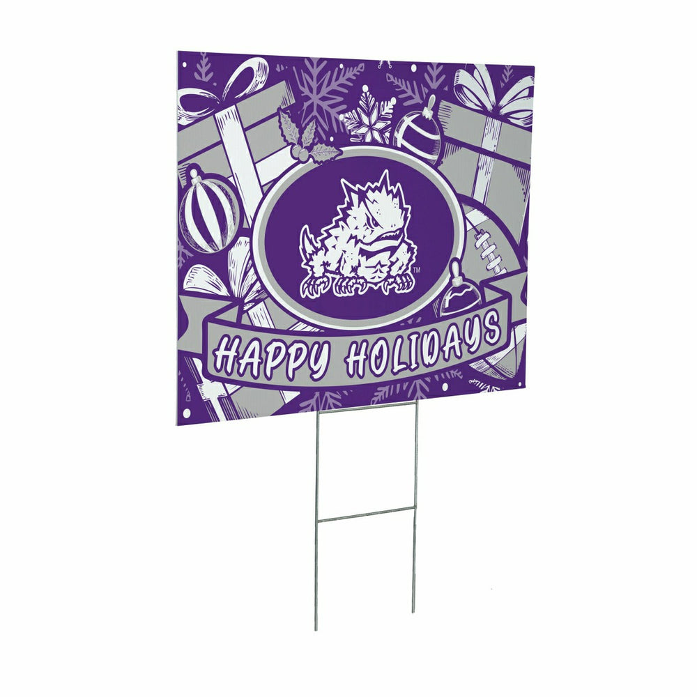 Texas Christian University Yard Sign, Holiday, Collegiate, Home