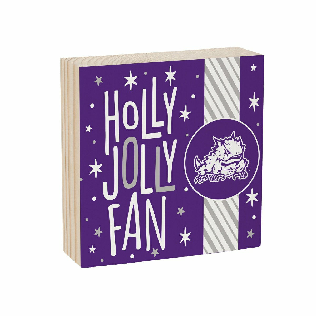 Texas Christian University Block, Holiday, 6x6, Collegiate, Home
