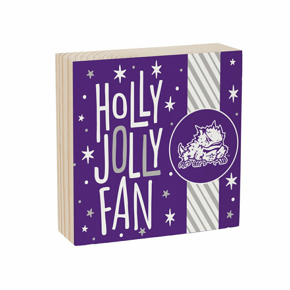 Texas Christian University Block, Holiday, 6x6, Collegiate, Home
