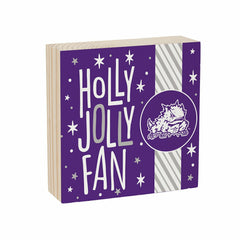 Texas Christian University Block, Holiday, 6x6, Collegiate, Home