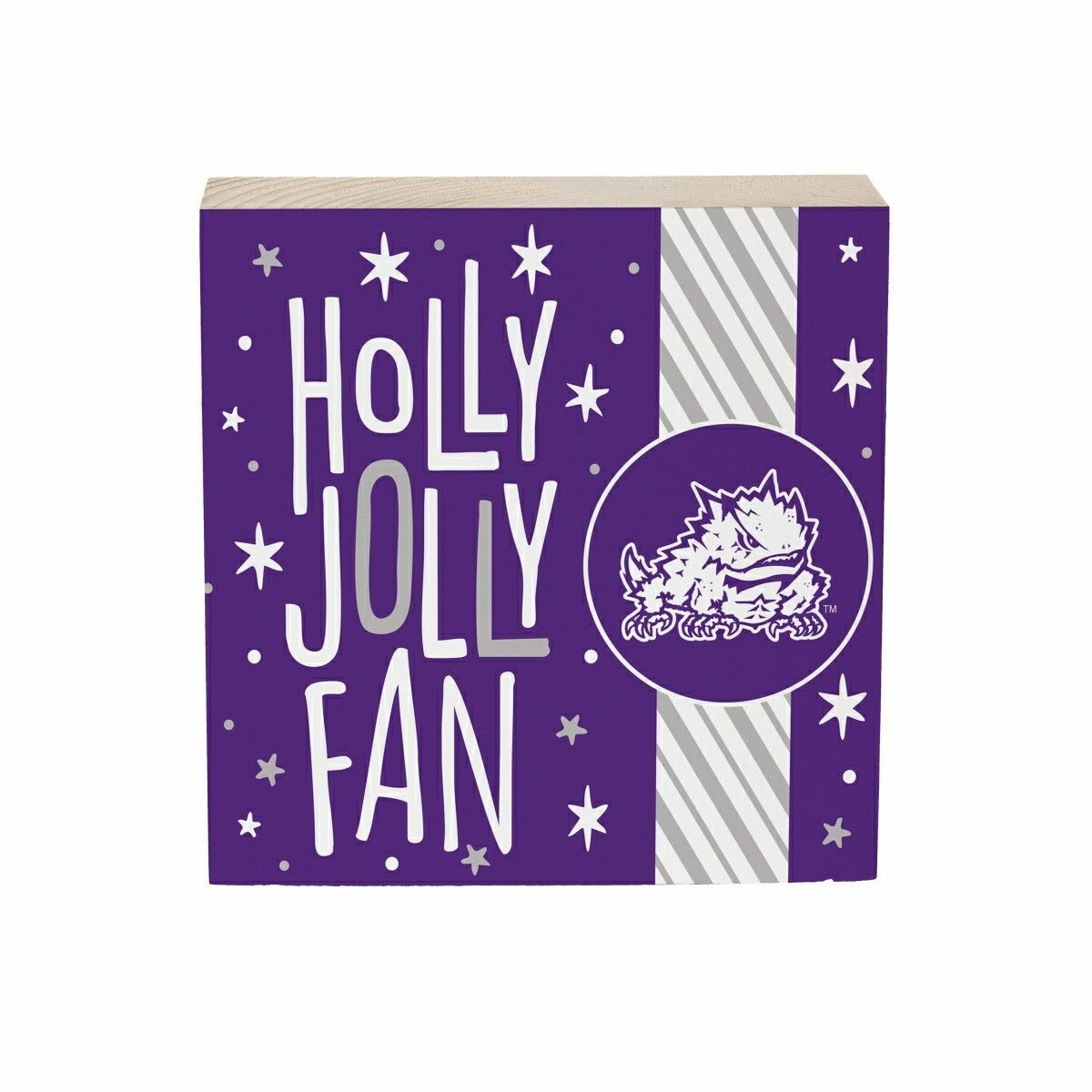 Texas Christian University Block, Holiday, 6x6, Collegiate, Home