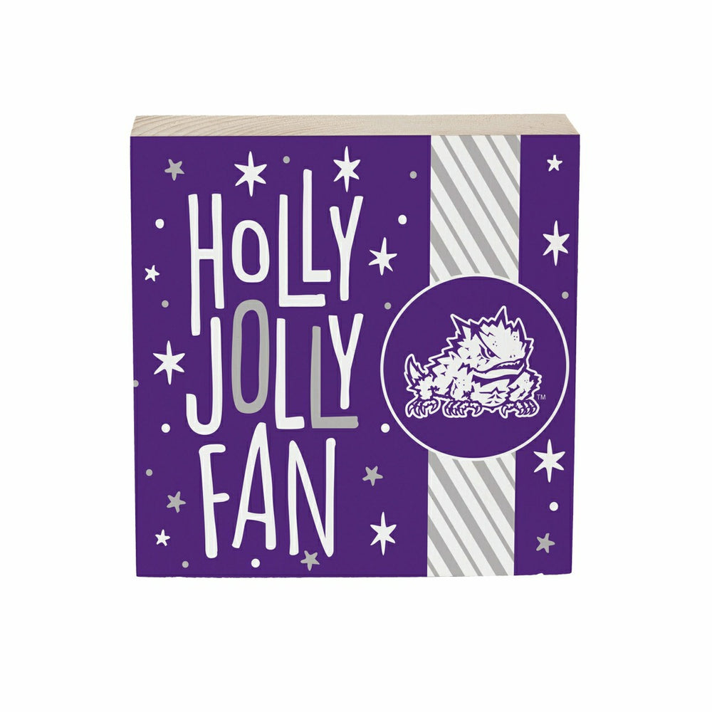 Texas Christian University Block, Holiday, 6x6, Collegiate, Home