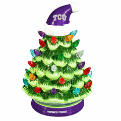 Texas Christian University 8" LED Ceramic Christmas Tree, Collegiate, Home