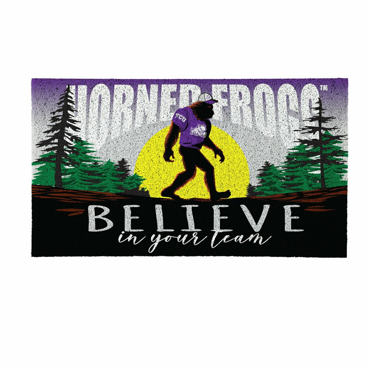 Texas Christian University Bigfoot PVC Mat, 28"x16", Collegiate