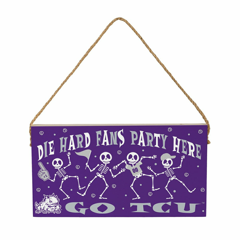 Texas Christian University Halloween Wood Wall Sign, 6x11, Collegiate, Home