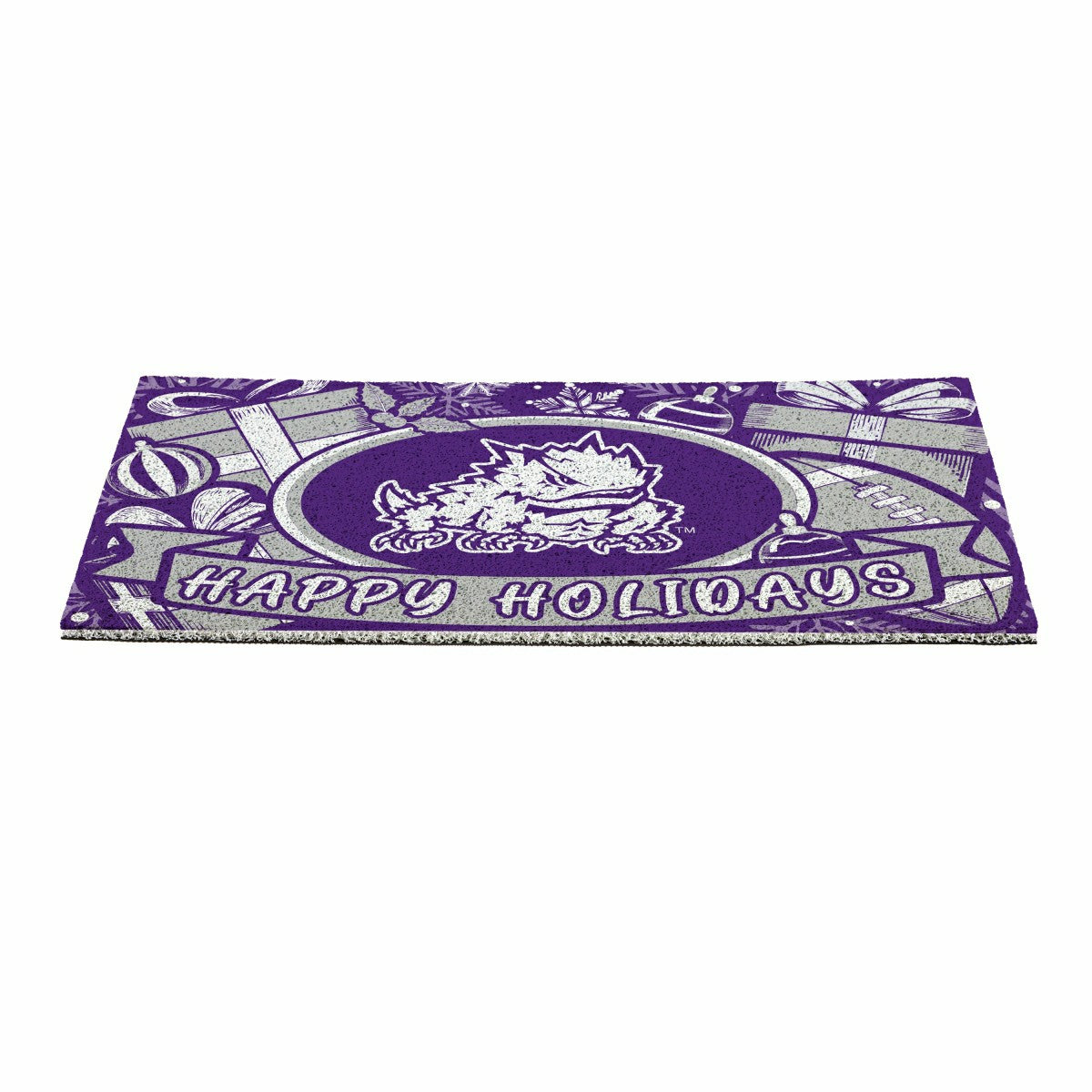 Texas Christian University Holiday PVC Mat, 28"x16", Collegiate