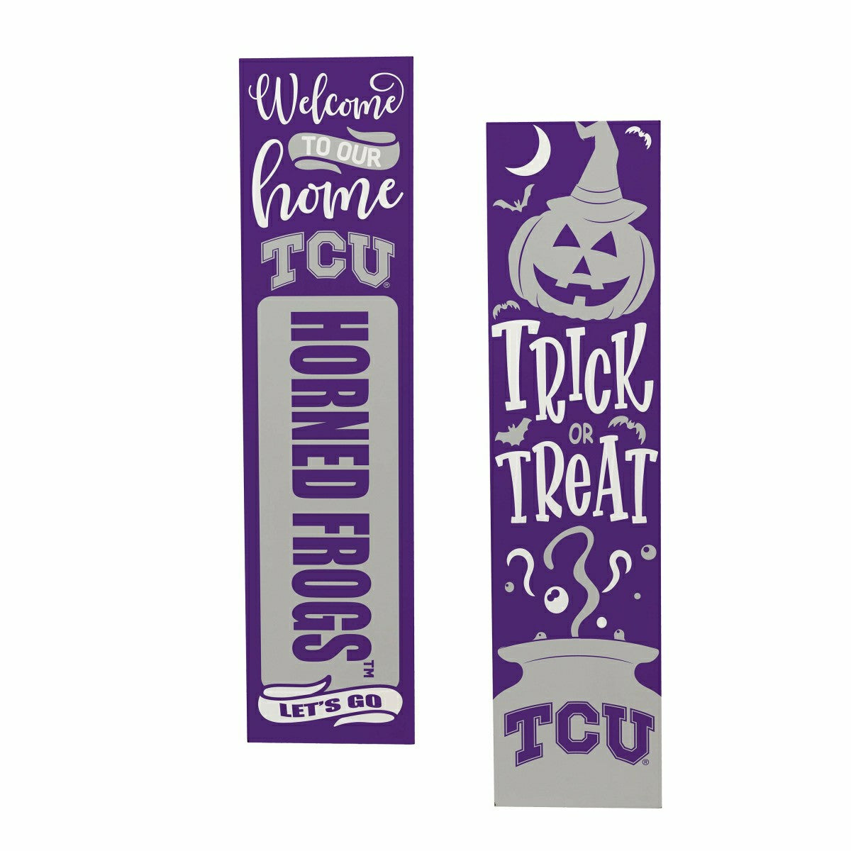 47" Double Sided Leaner, Texas Christian University, Halloween, Collegiate, Home