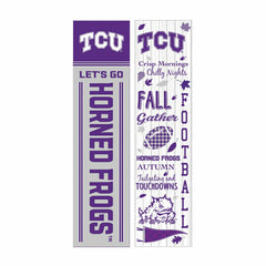 46" Double Sided Leaner, Texas Christian University, Fall Seasonal, Collegiate, Home