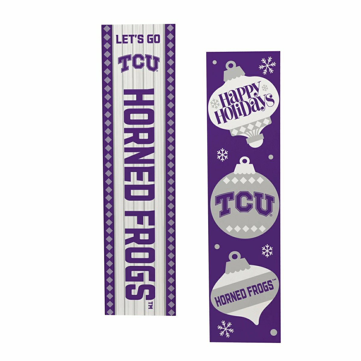 47" Double Sided Leaner, Texas Christian University, Christmas, Collegiate, Home