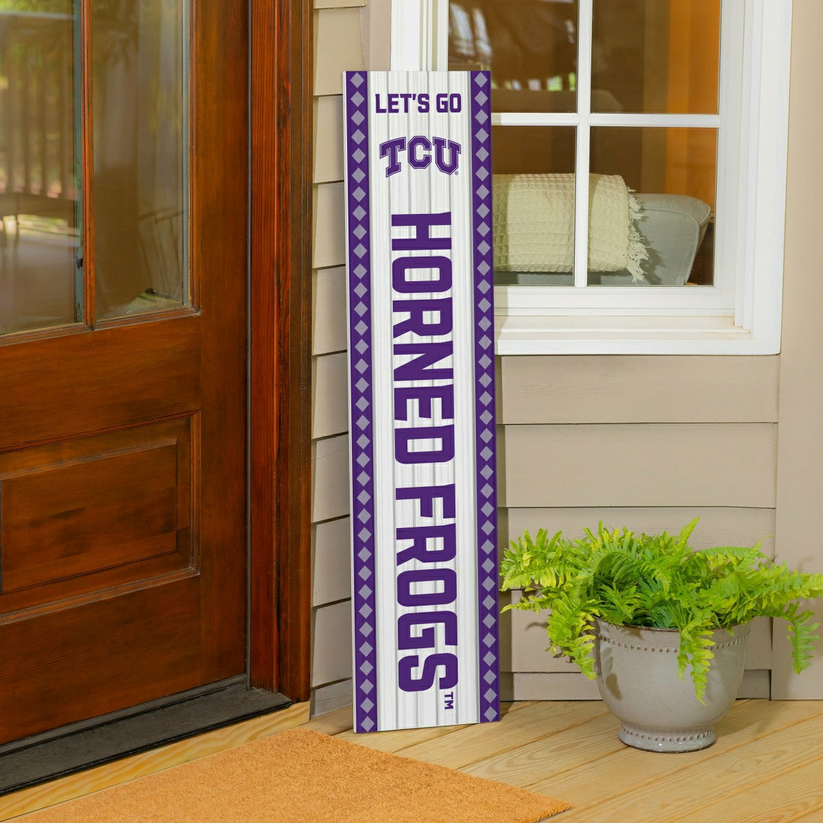 47" Double Sided Leaner, Texas Christian University, Christmas, Collegiate, Home