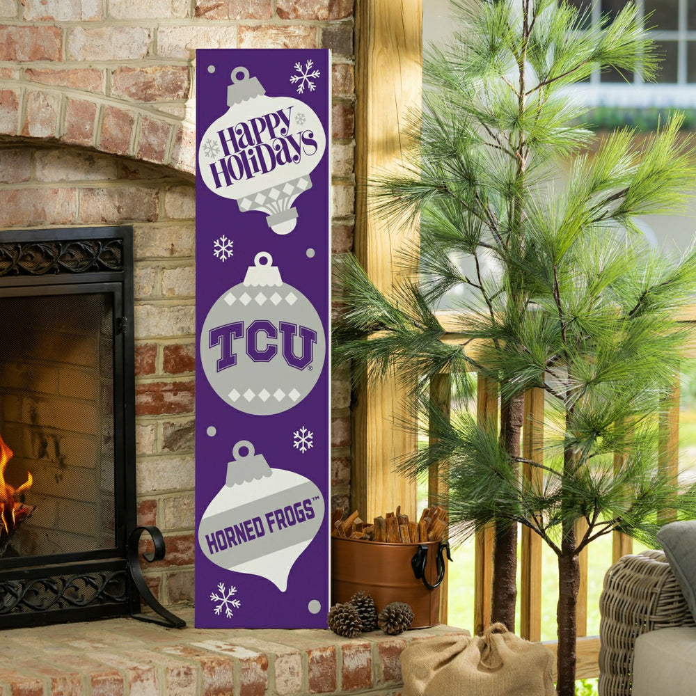 47" Double Sided Leaner, Texas Christian University, Christmas, Collegiate, Home