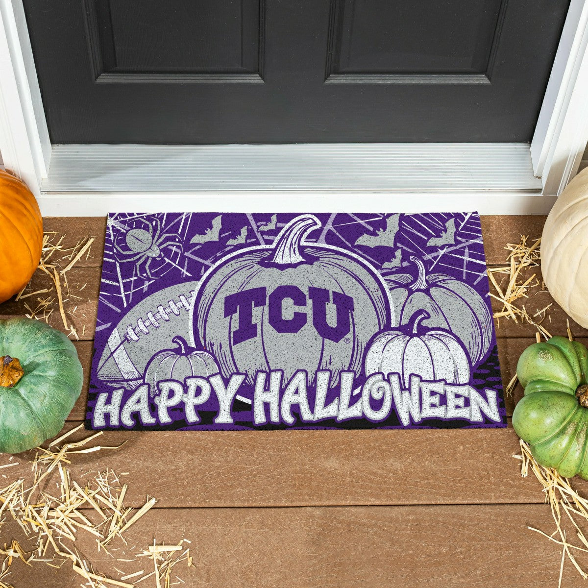 Texas Christian University Halloween PVC Mat, 28"x16", Collegiate