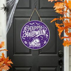 Texas Christian University Halloween Round Door Décor with Hanging Rop, Collegiate, Home