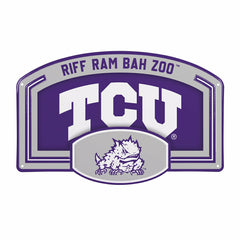 Texas Christian University USA Embossed Steel Wall Sign, 11" x 17", Collegiate, Home