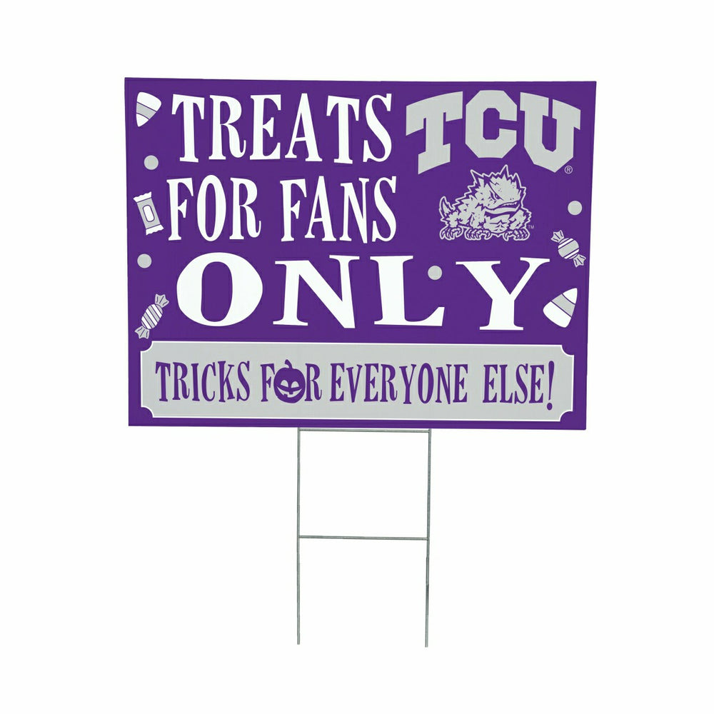 Texas Christian University Yard Sign, Halloween Treats for Fans, Collegiate, Home