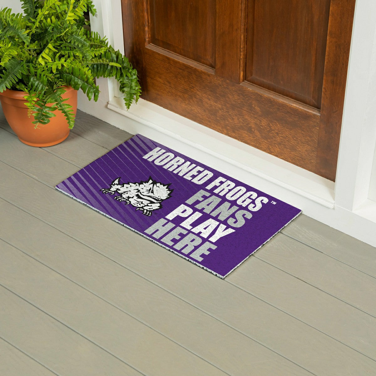 Texas Christian University Fan Mat, 28"x16", Collegiate